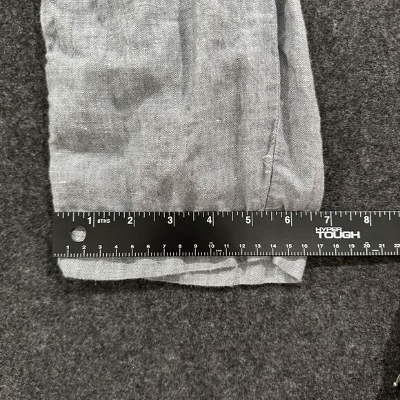 Pure Jill Pants Women's Small Blue Straight Leg Pull On Lightweight Linen Roll - Picture 7 of 9